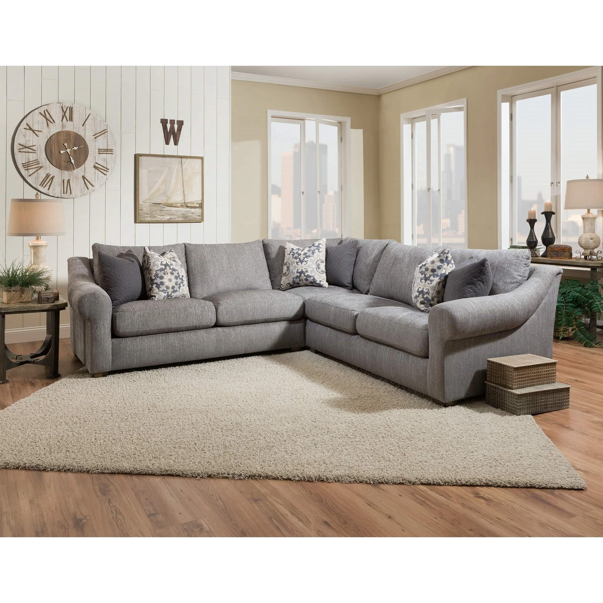 Franklin Bennington 89159+04+60 4 Seat Sectional Sofa Lagniappe Home
